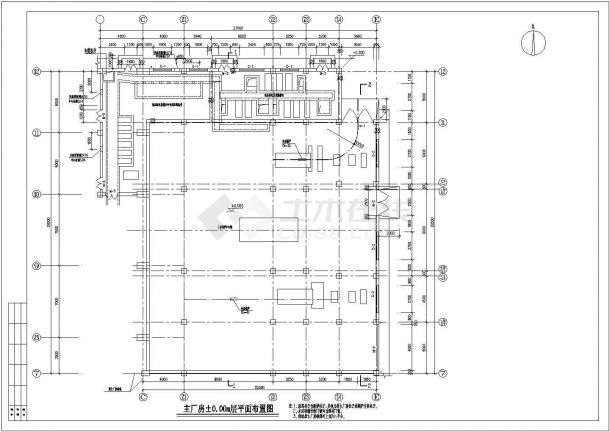 某工厂建筑施工平立剖面图纸（共5张）-图二