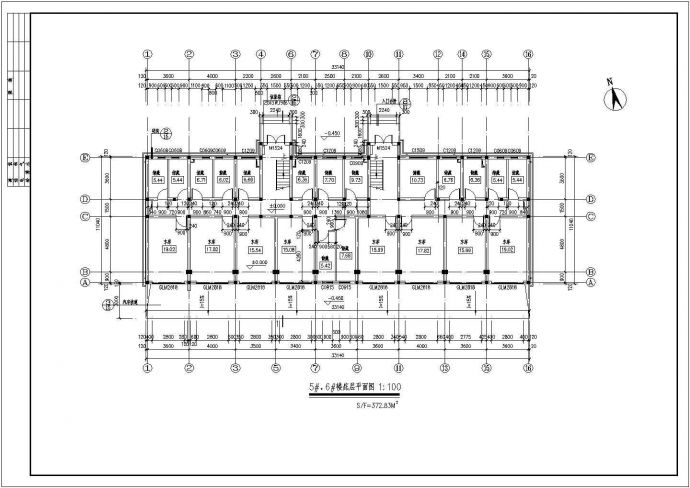 某地区全套六层住宅楼建筑施工方案CAD设计图纸_图1