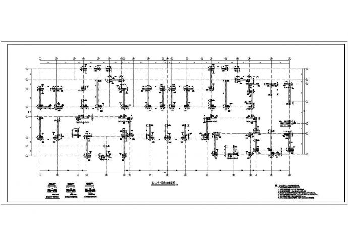 带地下室剪力墙结构配筋CAD施工设计图_图1