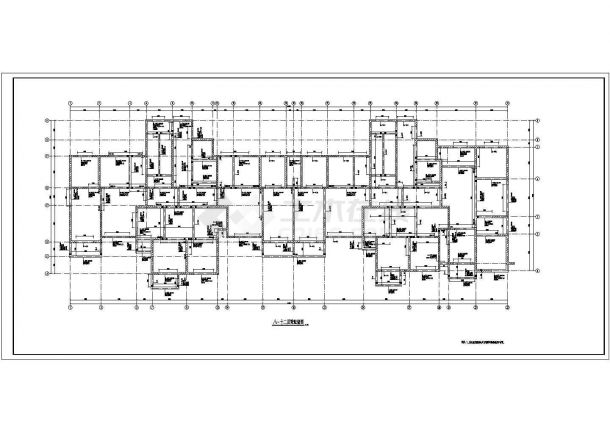 带地下室剪力墙结构配筋CAD施工设计图-图二