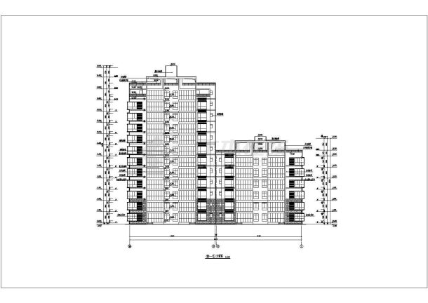 某小高层住宅楼建筑cad施工图纸-图一