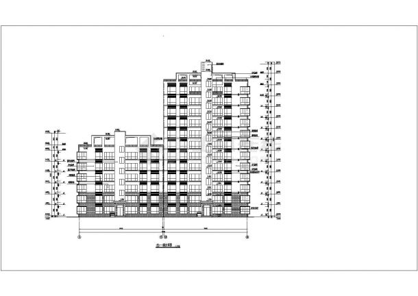 某小高层住宅楼建筑cad施工图纸-图二