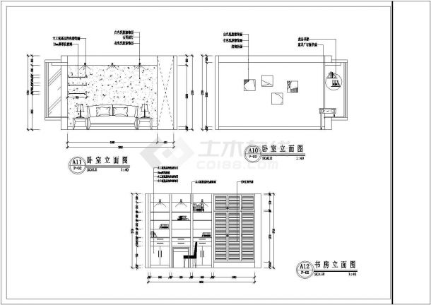 经典户型豪宅室内装修cad施工设计图-图一