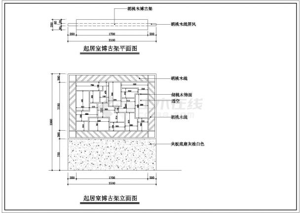 经典住房家居室内装修cad施工图-图二