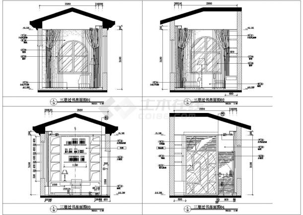 某地三层样板房装修设计规划施工图-图二