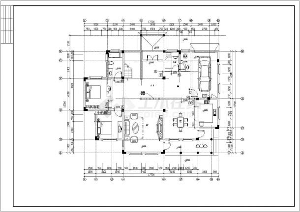 三层欧式别墅全套建筑设计方案施工图-图一