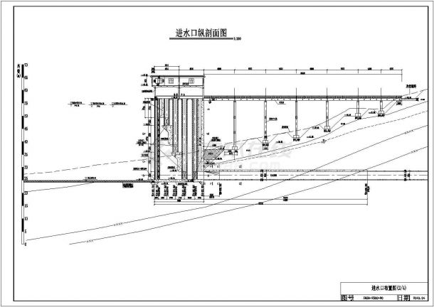 某地区水库取水塔建筑结构布置设计图-图二