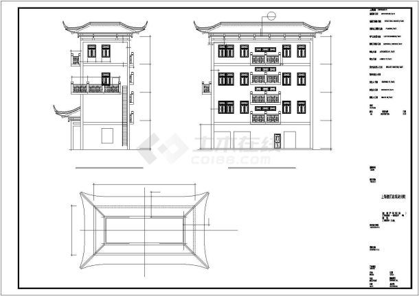 某茶城室内装饰装修cad施工设计图-图一