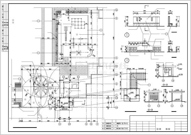 某园林设计广场绿化CAD施工详图-图二
