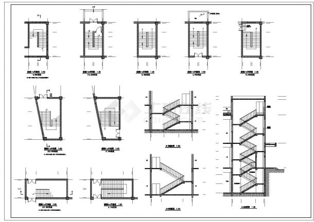 大型采购超市建筑CAD施工设计图-图二