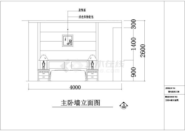 经典户型室内家庭装修cad施工设计图-图二