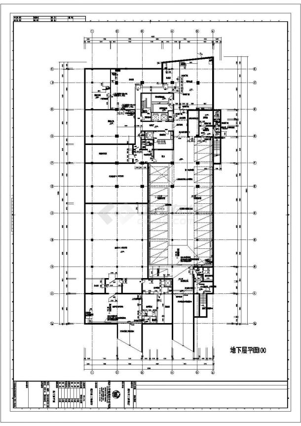 十六层综合楼建筑施工CAD设计图纸-图一