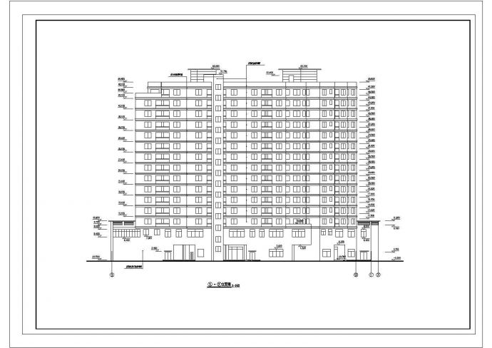 十五层小户型宾馆建筑平面设计图纸_图1
