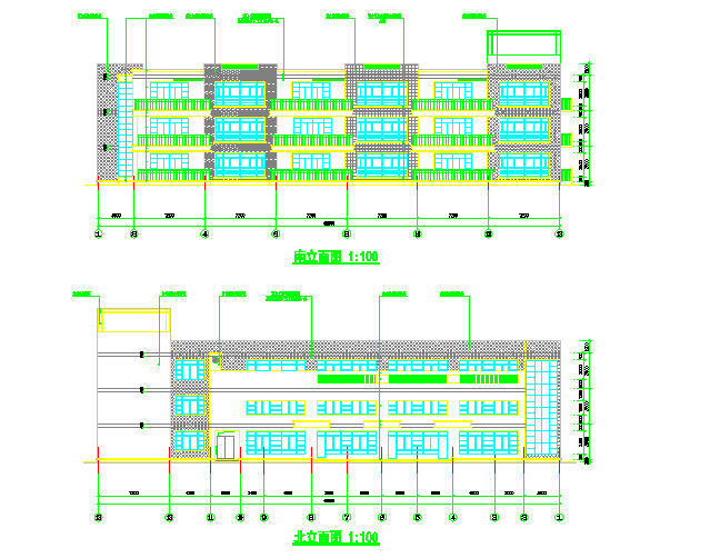 某多层学校建筑方案cad施工设计图_图1