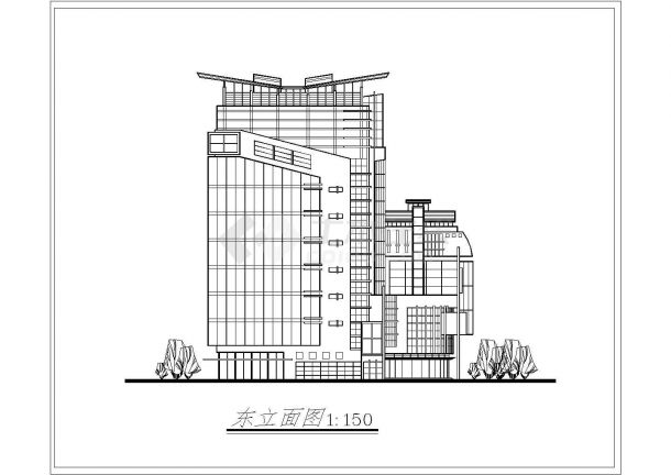 某地五层酒店建筑设计图纸 (标注详细)-图二