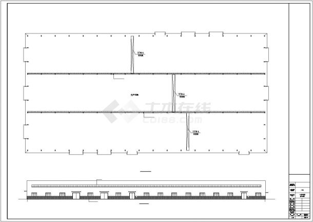 某钢厂单层厂房建筑施工图（共4张）-图二