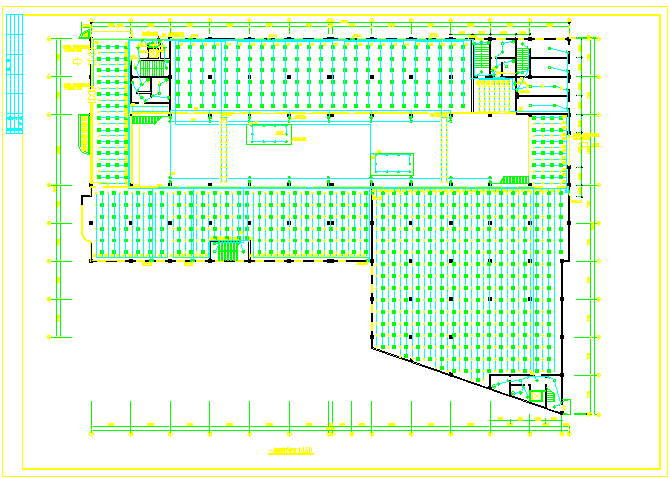商场商铺商业建筑电气设计施工平面图_图1