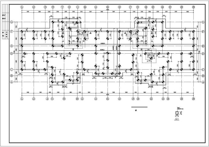 某高层剪力墙抗震二级cad结构图纸_图1