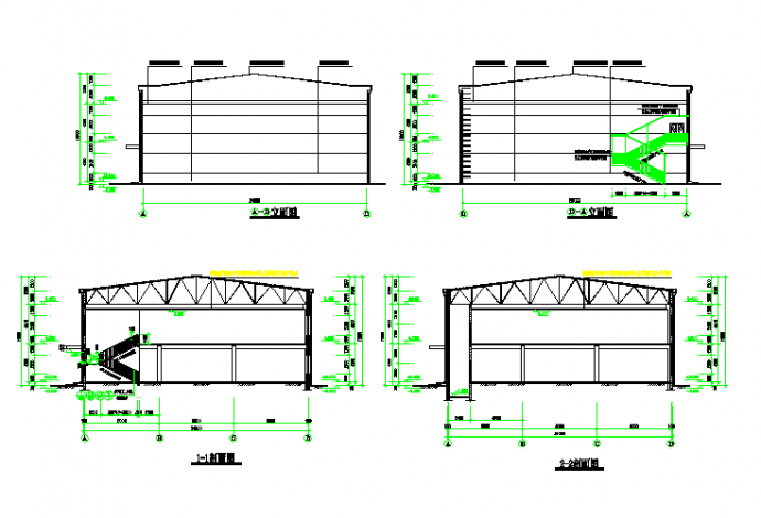 某2层框架车间全套cad施工设计图_图1