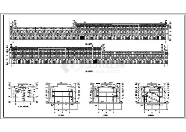 某地区钢结构建筑施工图纸（共9张）-图二