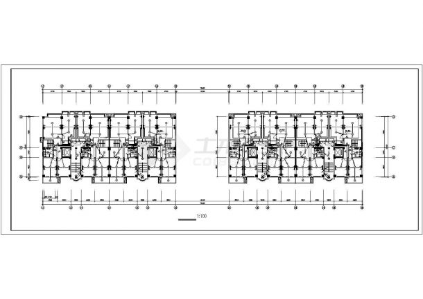 商场商铺建筑电气施工平面设计方案图-图一