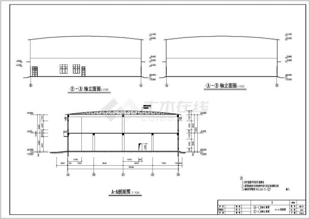 某工厂车间室内装修cad建筑施工图-图二