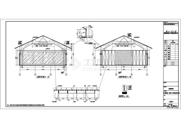 某市区博物馆建筑设计图纸（全套）-图一