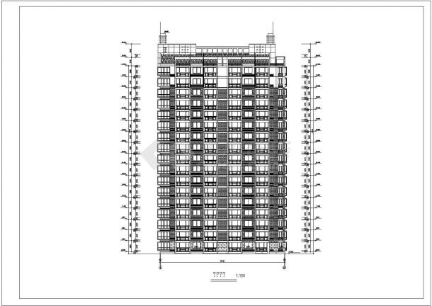 某市经济适用住房建筑CAD设计图纸-图一