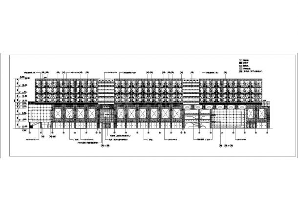 某多层商住楼外玻璃幕墙装修cad方案施工图-图一