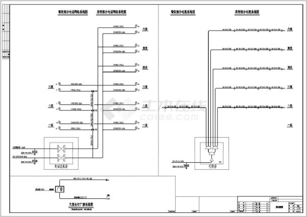 某多层大酒店全套电气CAD设计施工图纸-图二