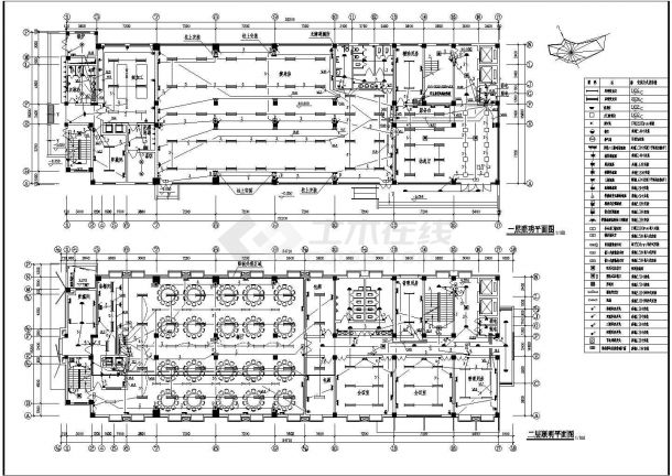 某6层集团宾馆全套电气设计CAD施工图-图一