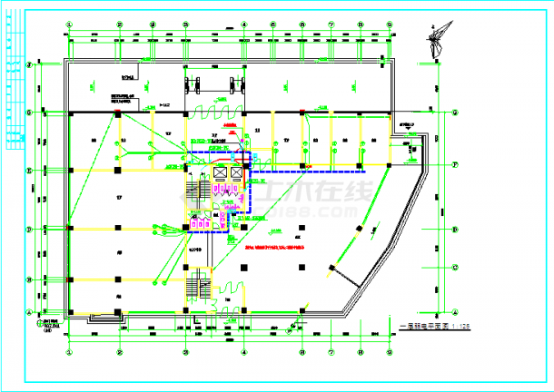 某地六层综合楼设计CAD施工图纸-图一