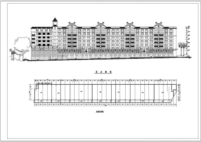 某七层商住楼建筑CAD设计方案图_图1
