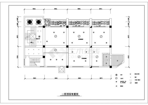 某地区大型三层豪华酒店装修设计图纸-图二