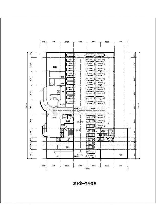 某高层酒店建筑平面设计图（共10张）-图二