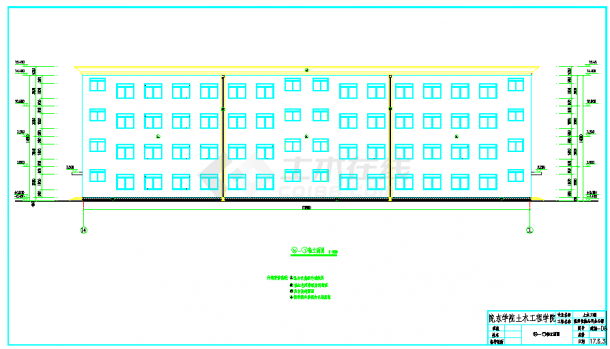 某地四层框架结构办公楼建筑结构设计图纸-图二