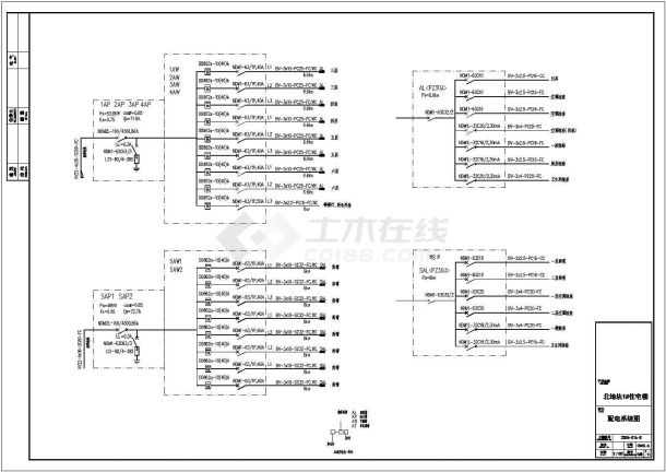 某公司六层商住楼全套电气cad施工图-图二