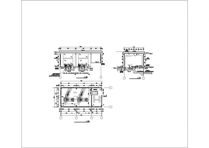 某小型电站厂房建筑cad设计图纸_图1