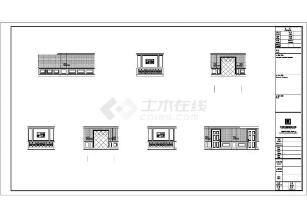 某小型餐厅室内装修cad平面施工图-图二