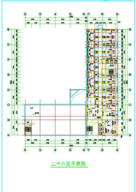 某地二十七层综合商业建筑cad施工图-图二