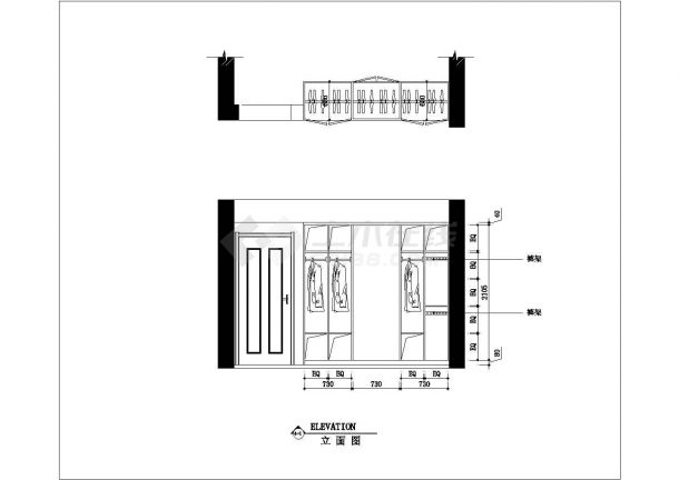 现代风格三室二厅住宅装修设计施工图-图二