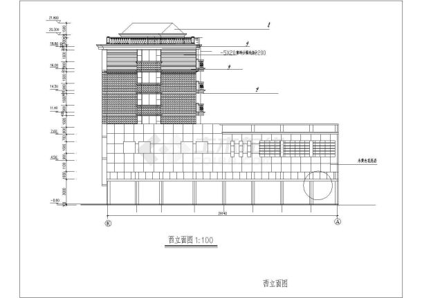 某地区江南多层住宅楼建筑施工全套CAD设计图纸-图一