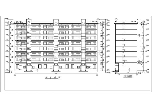 某地区全套框架住宅楼全套建筑施工CAD设计图纸-图二