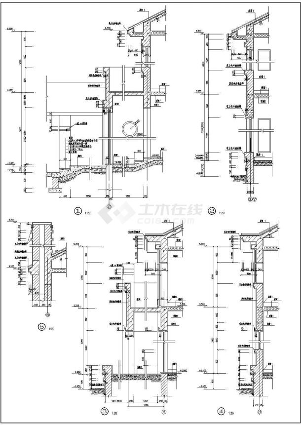 某地区全套花园别墅A型全套建筑施工CAD设计图纸-图一