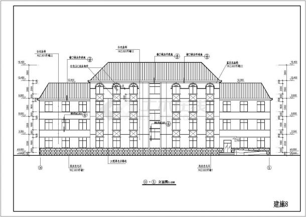 风格沉稳的乡村办公楼建筑设计施工图-图二