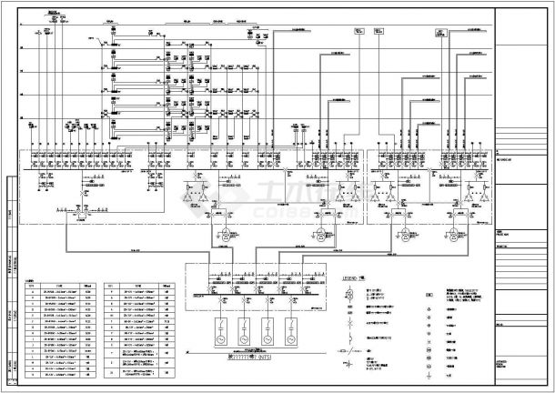 某工业厂房全套电气设计施工CAD图-图二