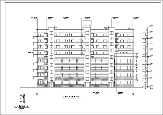 5764.63平米八层办公楼建筑结构设计图_图1