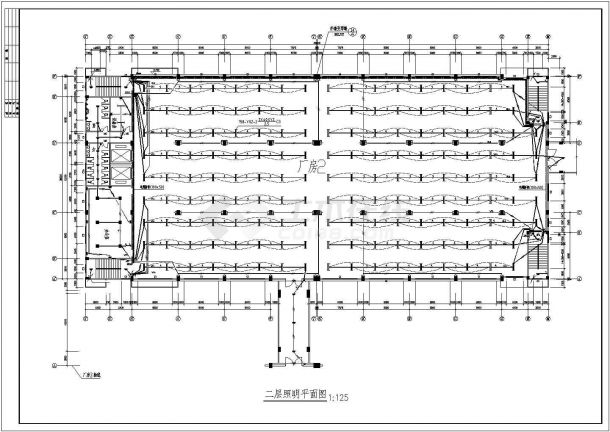 某工业园厂房电气cad设计施工图纸-图二