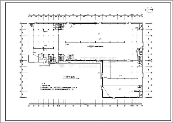 某三层大型厂房设计全套电气施工图纸-图一