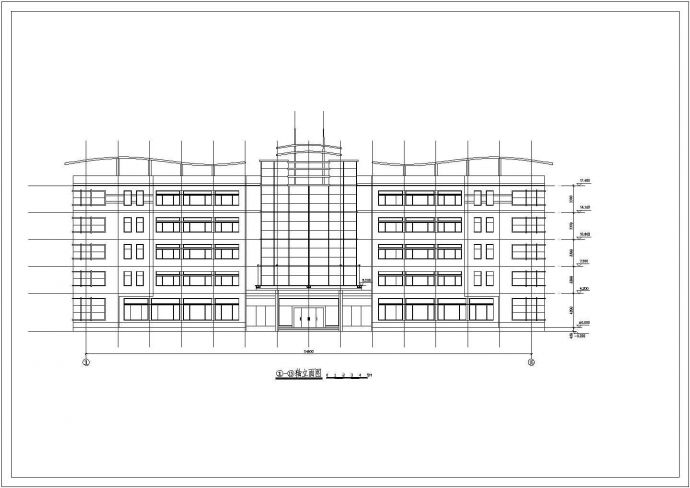 某普通新中式办公楼建筑设计方案图_图1